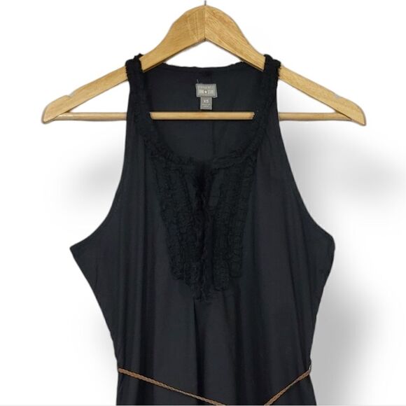 NEW Y2K Converse One Star Fit and Flare Ruffle Dress with Faux Leather Belt XS - Picture 3 of 12